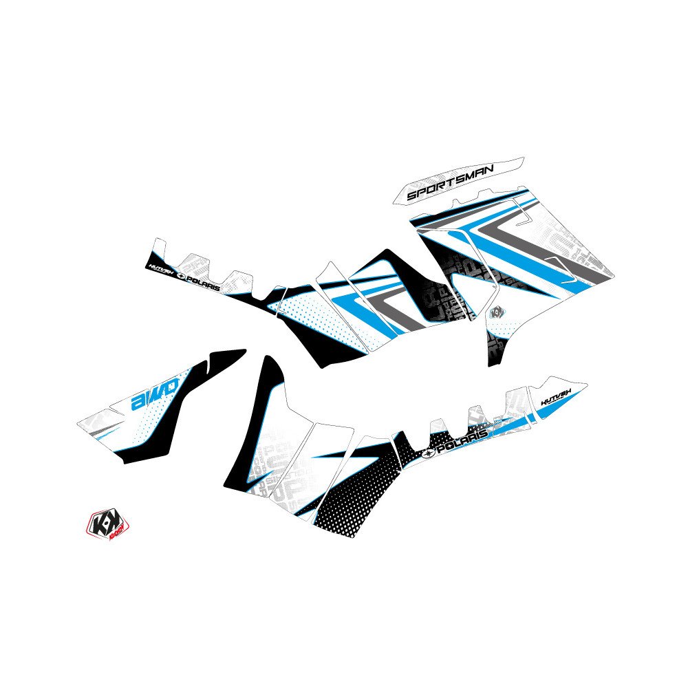 Kit Déco Quad Rock Polaris 1000 Sportsman Touring Blanc Bleu (2013-20