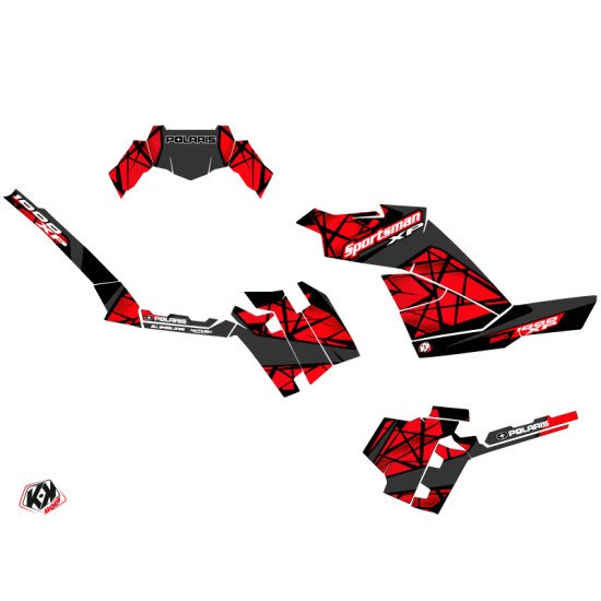 Kit Déco Quad Spin Polaris 1000 Sportsman XP Forest Noir Rouge (2017-