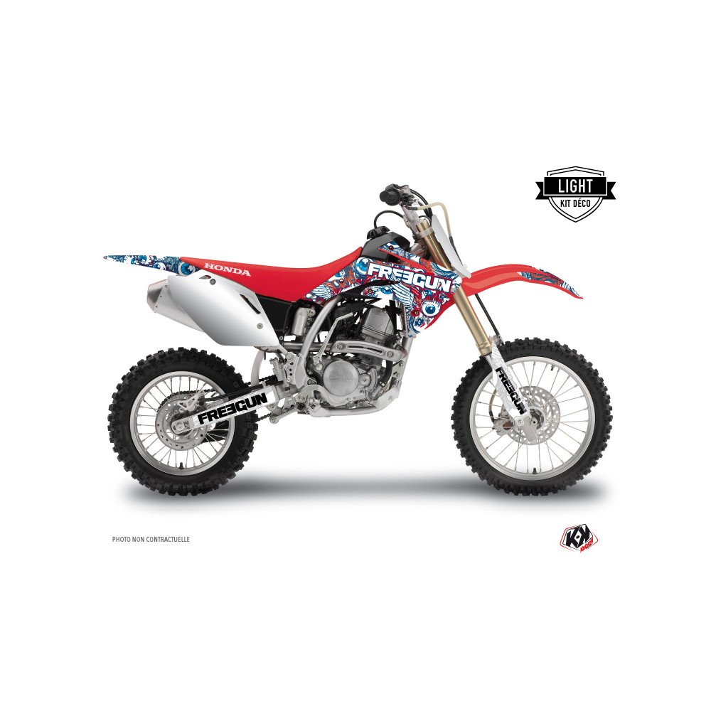 Kit Deco Moto Cross Freegun Eyed Honda 125 CR Rouge Bleu