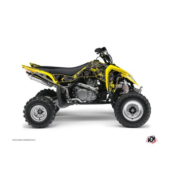 Kit Déco Quad Camo Suzuki 450 LTR Noir Jaune (2007-2014)