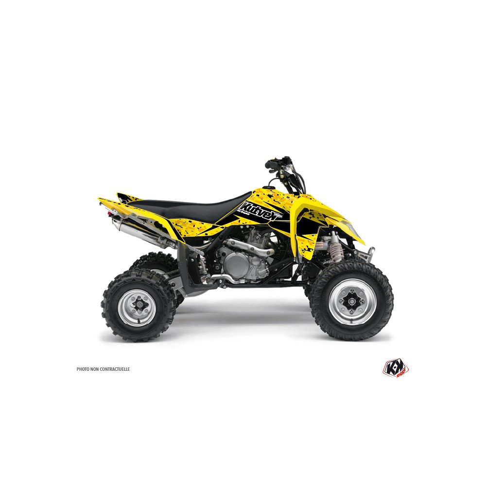 Kit Déco Quad Predator Suzuki 450 LTR Noir Jaune (2007-2014)