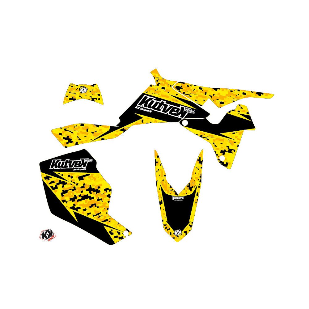 Kit Déco Quad Predator Suzuki 450 LTR Noir Jaune (2007-2014)