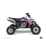 Kit Déco Quad Eraser Suzuki 450 LTR Bleu Rouge (2007-2014)