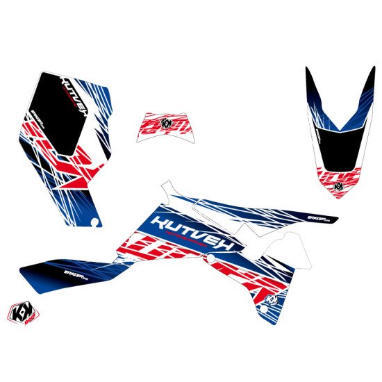 Kit Déco Quad Eraser Suzuki 450 LTR Bleu Rouge (2007-2014)