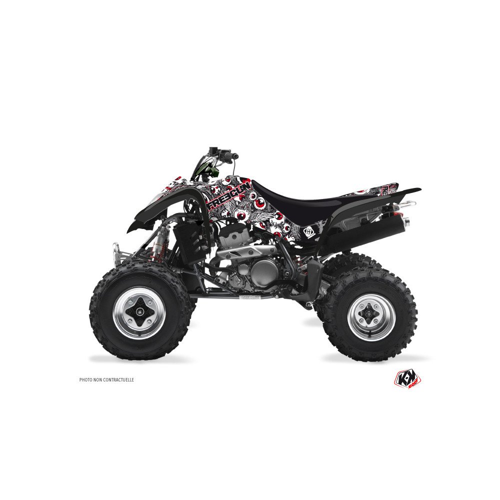 Kit Déco Quad Freegun Eyed Suzuki 400 LTZ Gris Rouge (2003-2008)