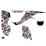 Kit Déco Quad Freegun Eyed Suzuki 400 LTZ Gris Rouge (2003-2008)