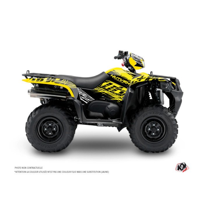 Kit Déco Quad Eraser Fluo Suzuki King Quad 400 Jaune (2008-2017)