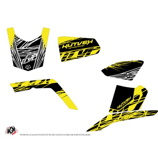 Kit Déco Quad Eraser Fluo Suzuki King Quad 400 Jaune (2008-2017)
