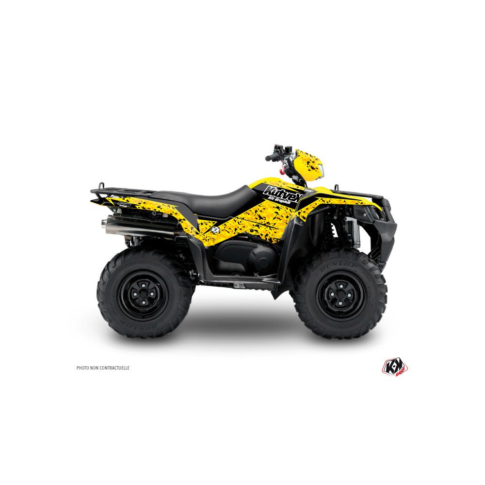 Kit Déco Quad Predator Suzuki King Quad 500 Noir Jaune (2019-2023)