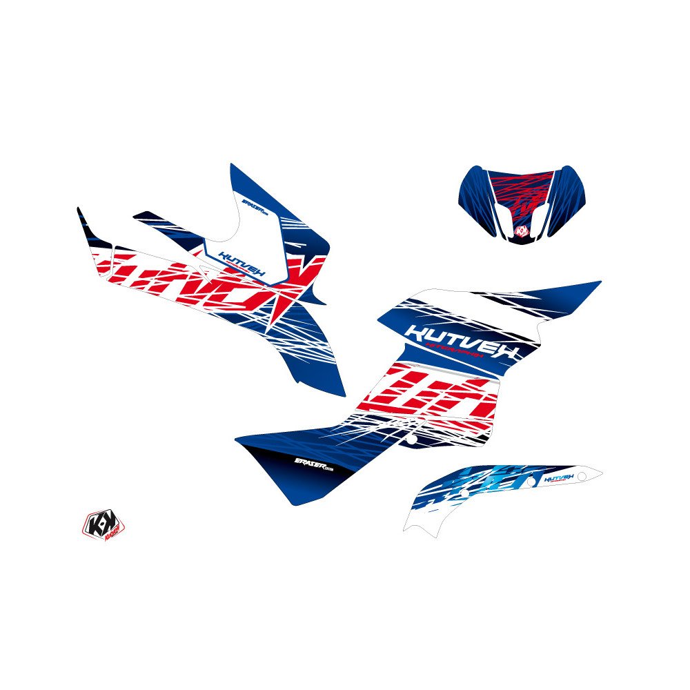 Kit Déco Quad Eraser Suzuki King Quad 500 Bleu Rouge (2019-2023)