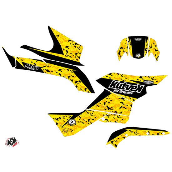 Kit Déco Quad Predator Suzuki King Quad 750 Noir Jaune (2019-2023)