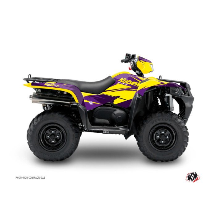 Kit Déco Quad Stage Suzuki King Quad 750 Jaune Violet (2019-2023)