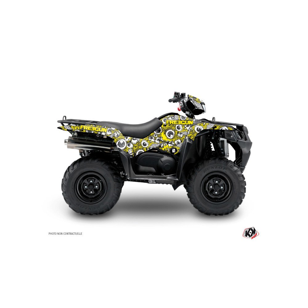 Kit Déco Quad Freegun Eyed Suzuki King Quad 750 Jaune (2019-2023)