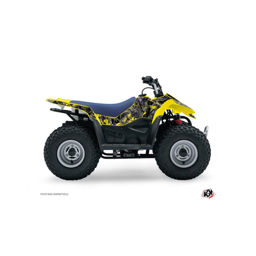 Kit Déco Quad Camo Suzuki 50 LT Noir Jaune (1994-2003)