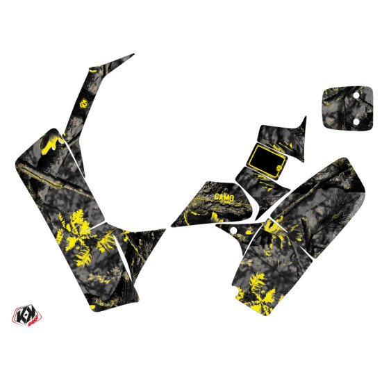 Kit Déco Quad Camo Suzuki 50 LT Noir Jaune (1994-2003)