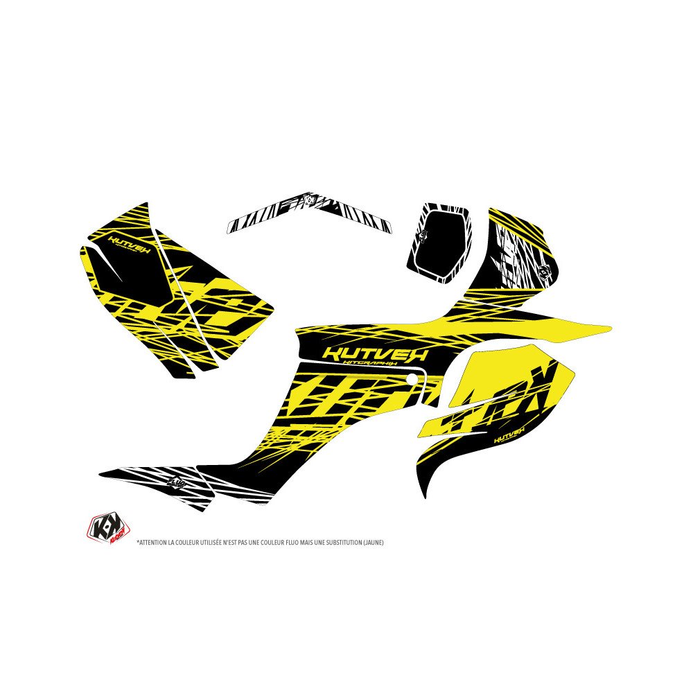 Kit Déco Quad Eraser Fluo Suzuki 250 LTZ Jaune (2004-2011)