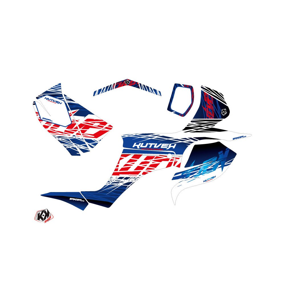 Kit Déco Quad Eraser Suzuki 250 LTZ Bleu Rouge (2004-2011)