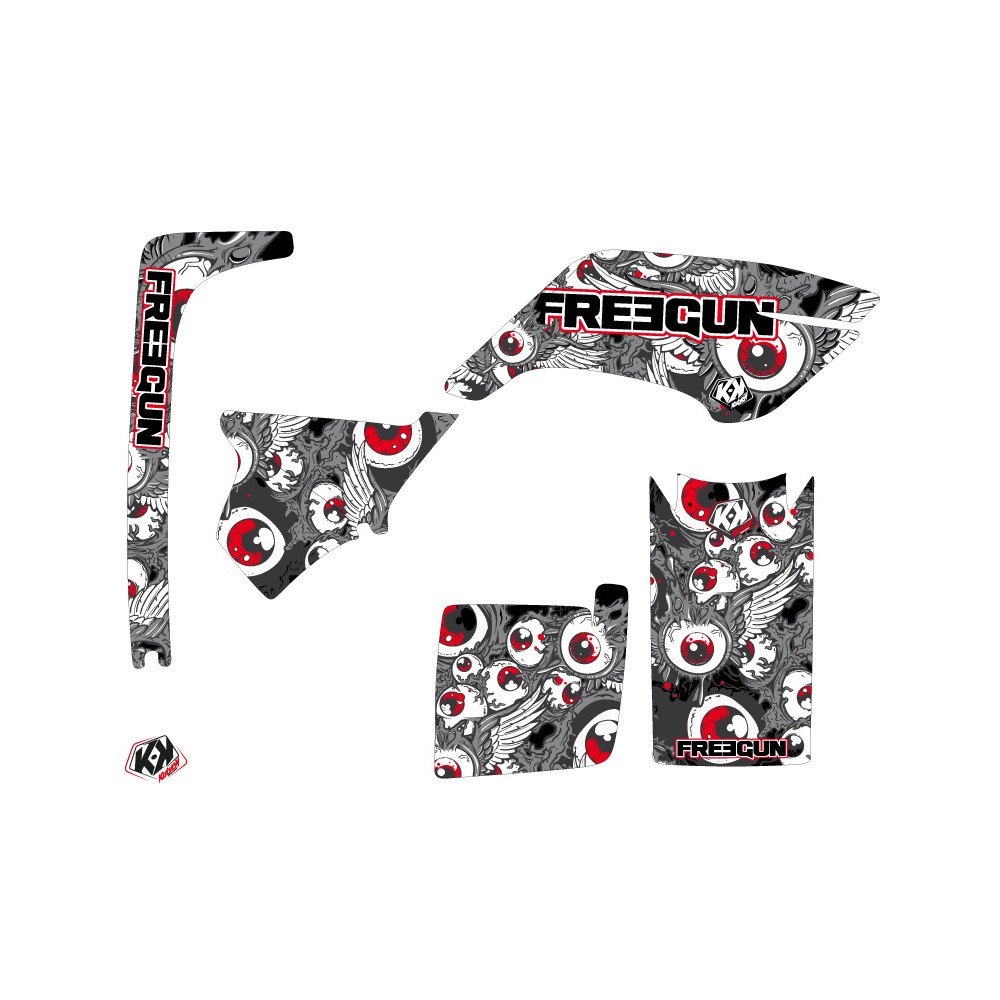 Kit Déco Quad Freegun Eyed Yamaha Breeze Rouge (1994-2004)