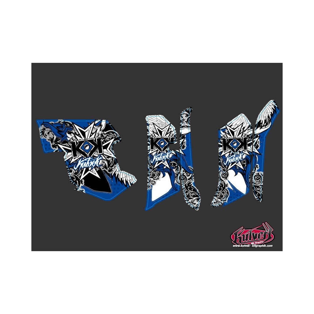 Kit Déco Quad Demon Yamaha 550-700 Grizzly Bleu (2008-2015)