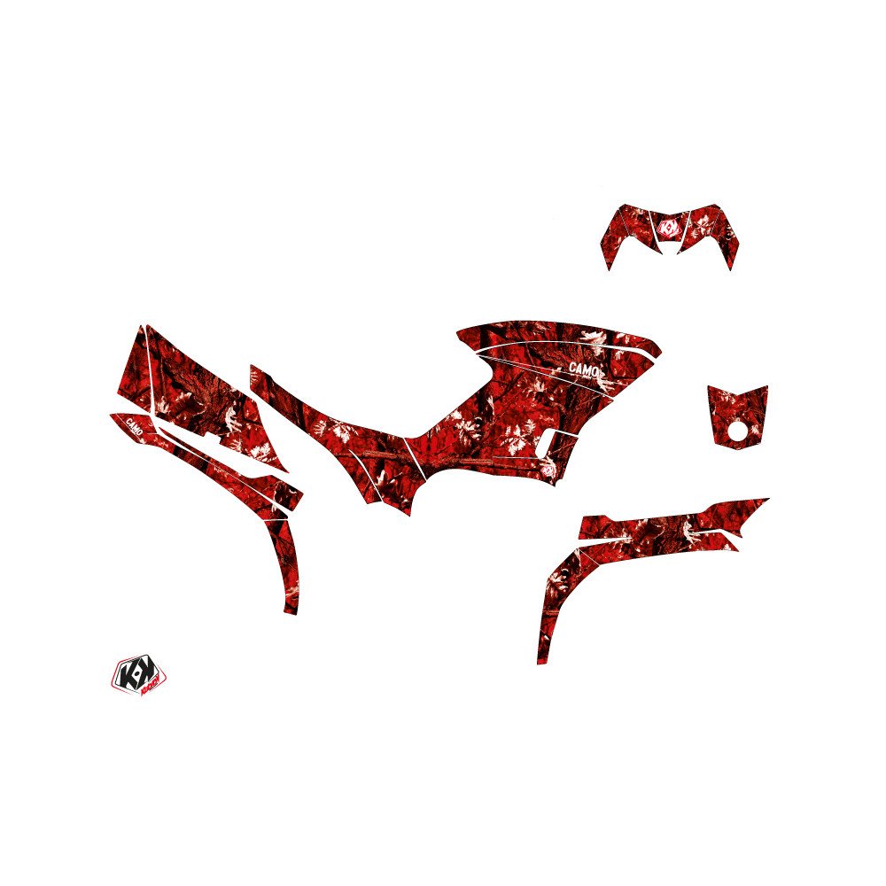 Kit Déco Quad Camo Yamaha 450 Kodiak Rouge (2018-2023)