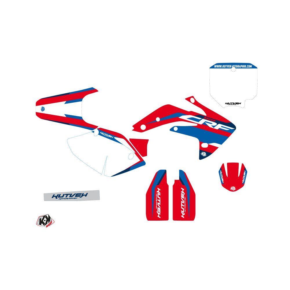 Kit Deco Moto Cross League Honda 150R CRF Rouge