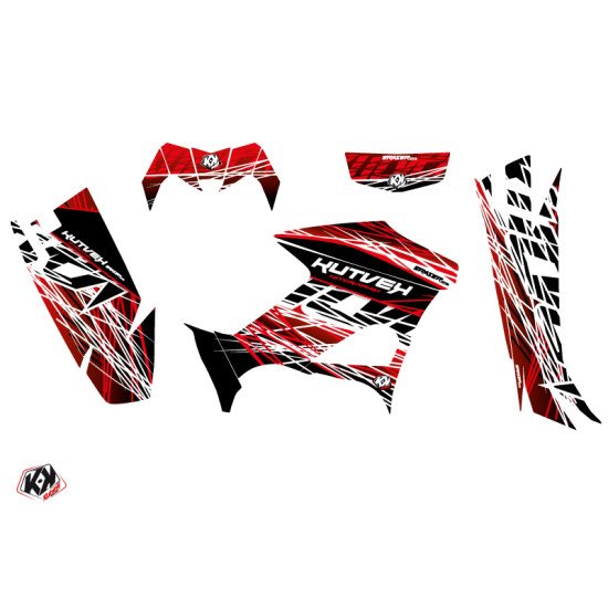 Kit Déco Quad Eraser Yamaha 700-708 Kodiak Rouge Blanc (2016-2023)
