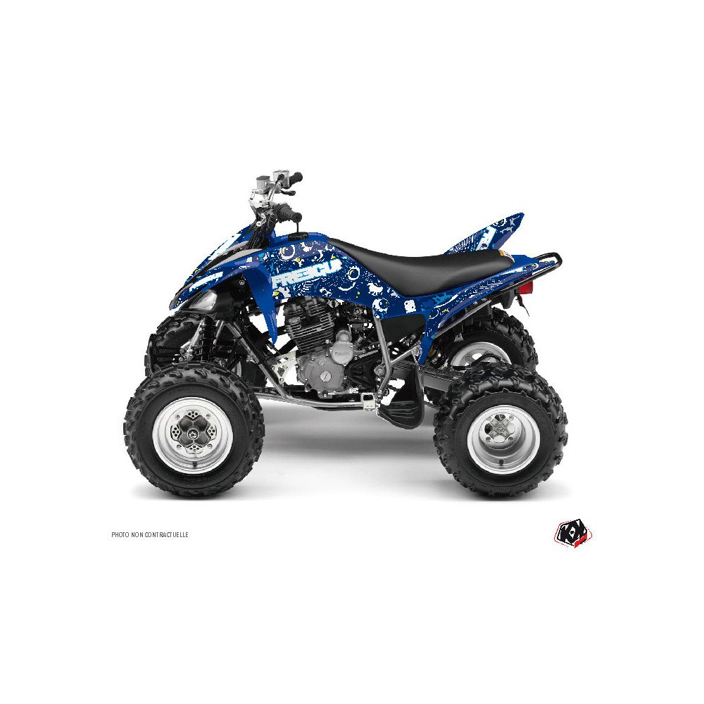 Kit Déco Quad Freegun Eyed Yamaha 250 Raptor Bleu (2008-2014)