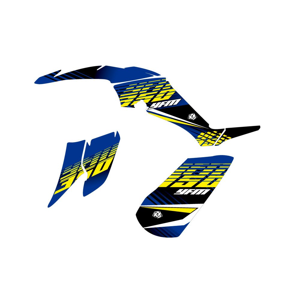 Kit Déco Quad Flow Yamaha 350 Raptor Jaune (2005-2015)