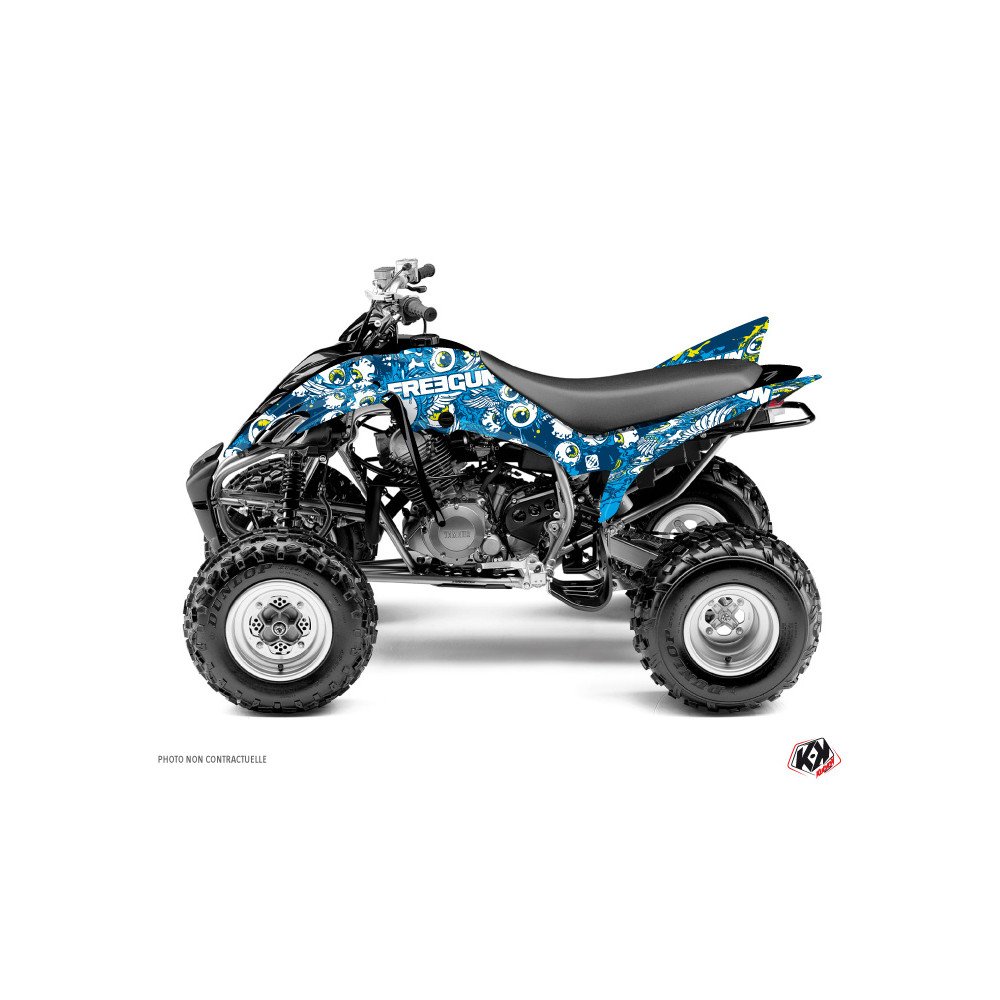 Kit Déco Quad Freegun Eyed Yamaha 350 Raptor Bleu (2005-2015)