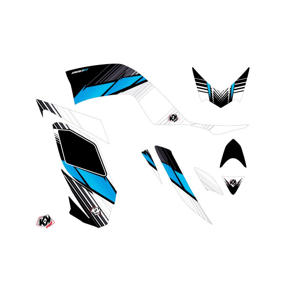Kit Déco Quad Stripe Yamaha 660 Raptor Noir (2001-2005)