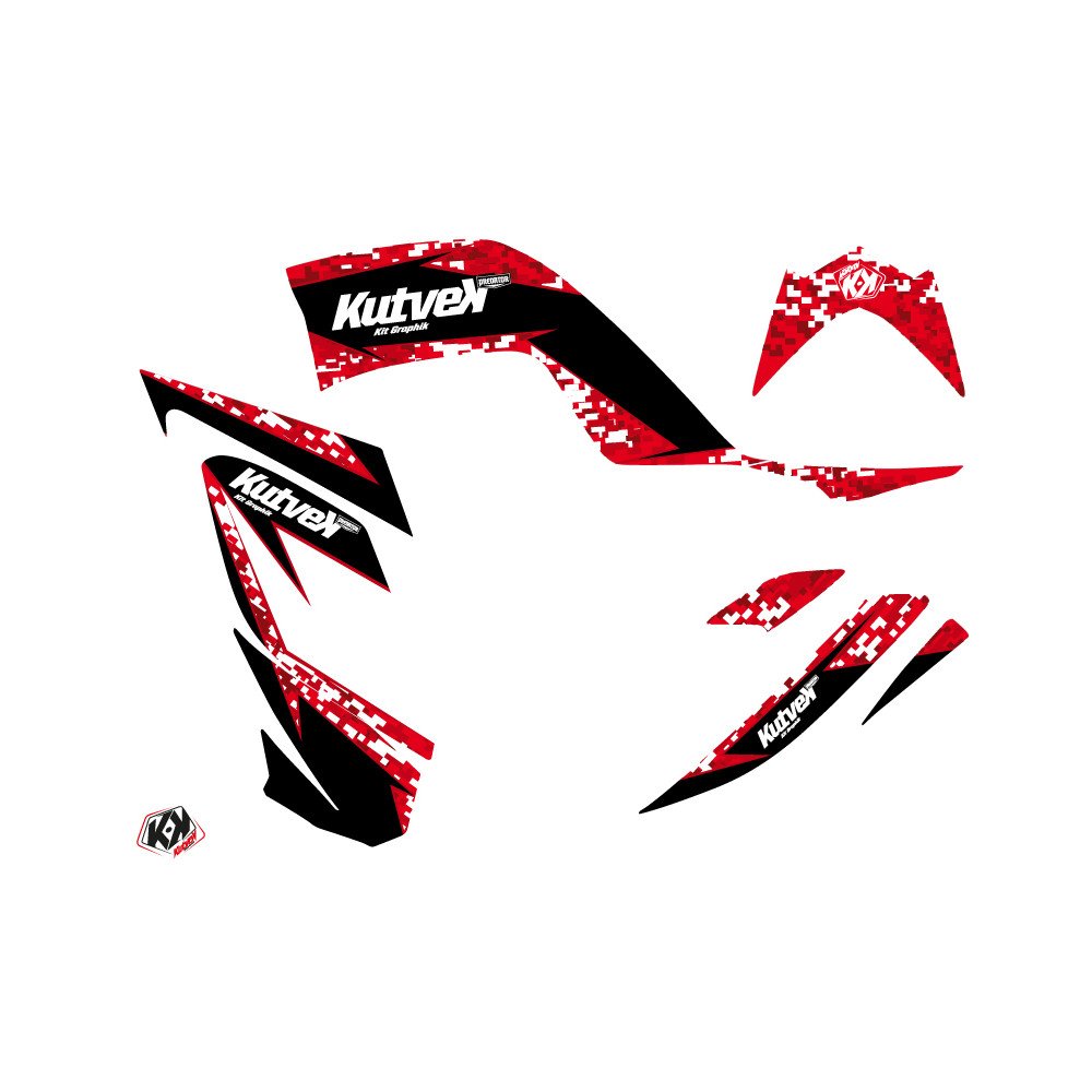 Kit Déco Quad Predator Yamaha 700 Raptor Rouge (2006-2012)