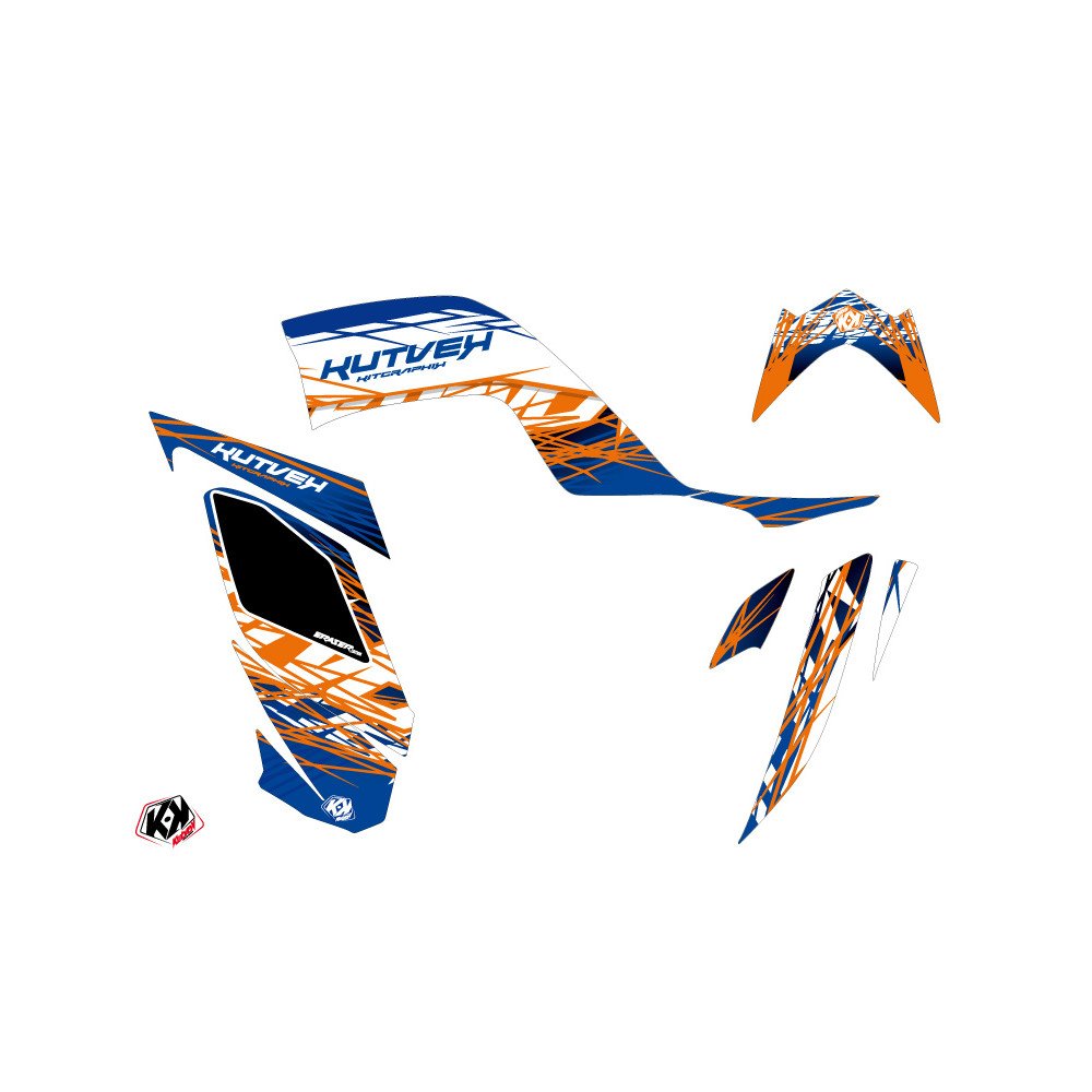 Kit Déco Quad Eraser Yamaha 700 Raptor Bleu Orange (2013-2023)