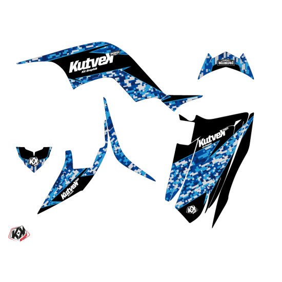 Kit Déco Quad Predator Yamaha 90 Raptor Bleu (2009-2023)