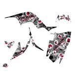 Kit Déco Quad Freegun Eyed Yamaha 90 Raptor Rouge (2009-2023)