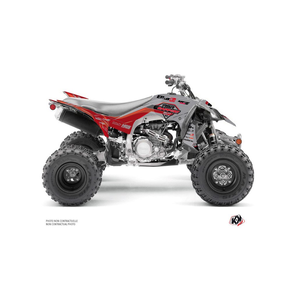 Kit Déco Quad Replica By Rapport K20 Yamaha 450 YFZ R Gris Rouge (200