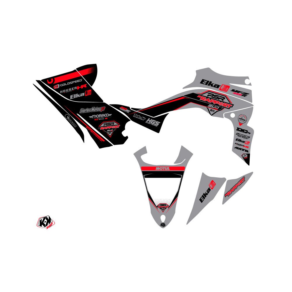 Kit Déco Quad Replica By Rapport K20 Yamaha 450 YFZ R Gris Noir (2009