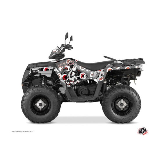 Kit Déco Quad Freegun Eyed Polaris 570 Sportsman Forest Gris Rouge (2