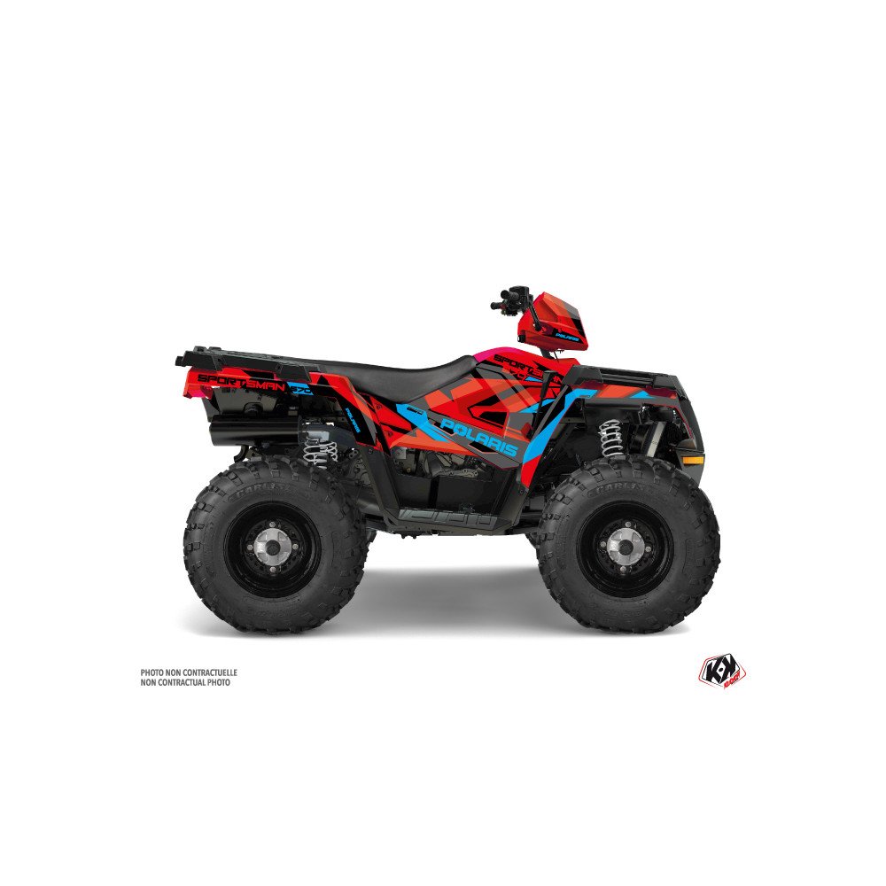 Kit Déco Quad Hidden Polaris 570 Sportsman Forest Rouge Bleu (2021-20