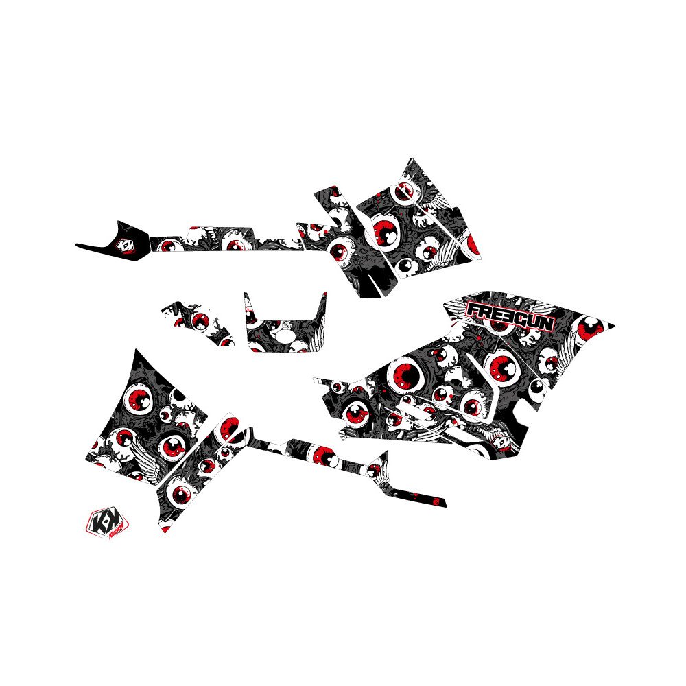 Kit Déco Quad Freegun Eyed Polaris 570 Sportsman Forest Gris Rouge (2