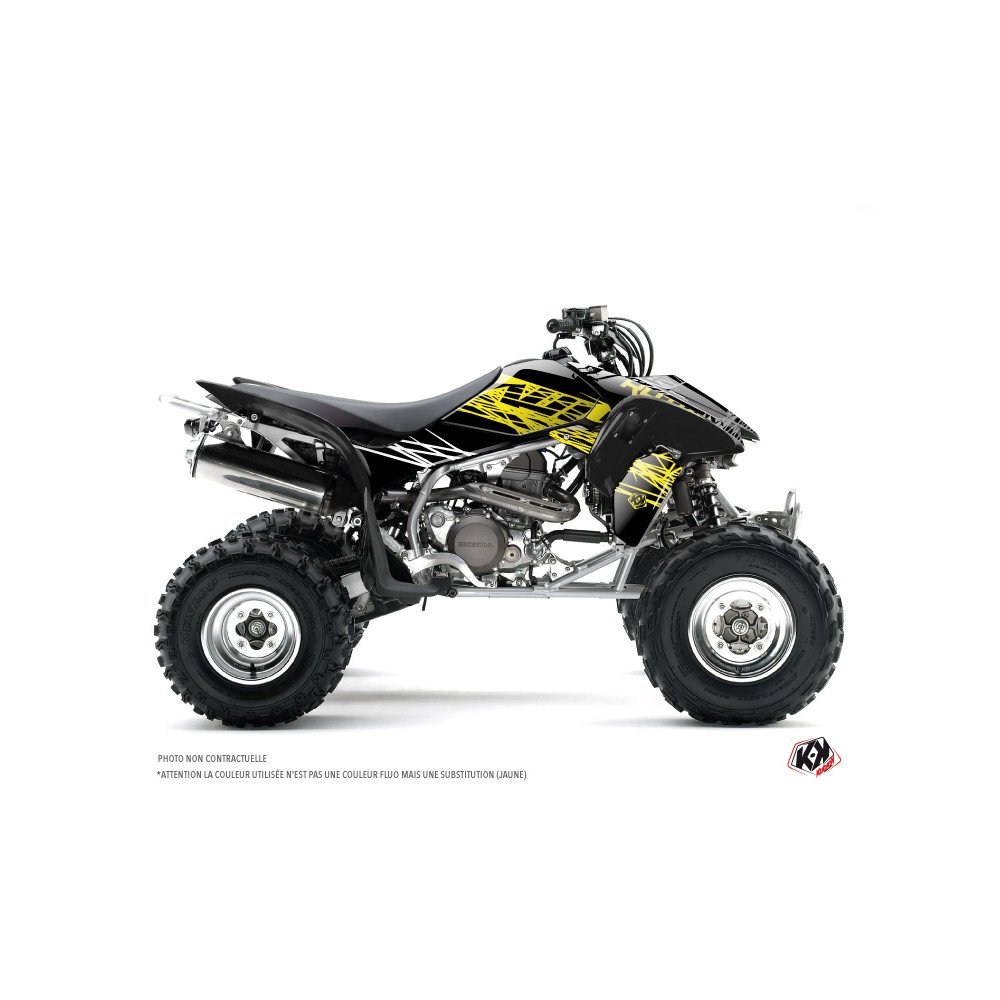 Kit Déco Quad Eraser Fluo Honda EX 400 Jaune (2008-2014)