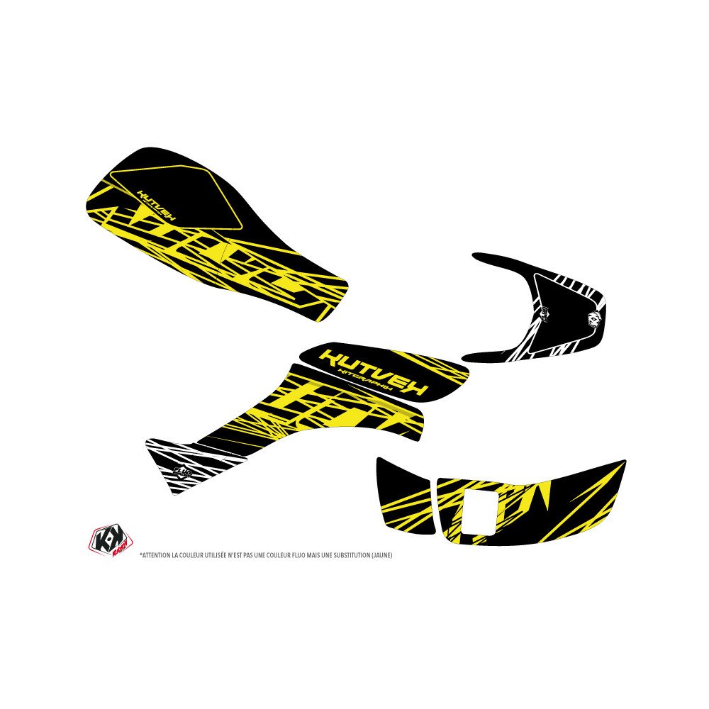 Kit Déco Quad Eraser Fluo Honda EX 400 Jaune (2008-2014)