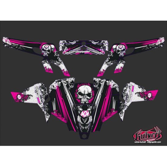 Kit Déco SSV Trash Can Am Commander Noir Rose (2012-2018)