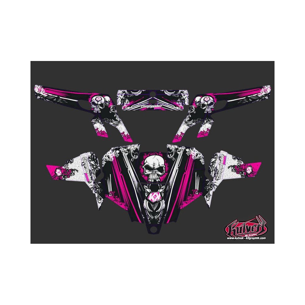 Kit Déco SSV Trash Can Am Commander Noir Rose (2012-2018)