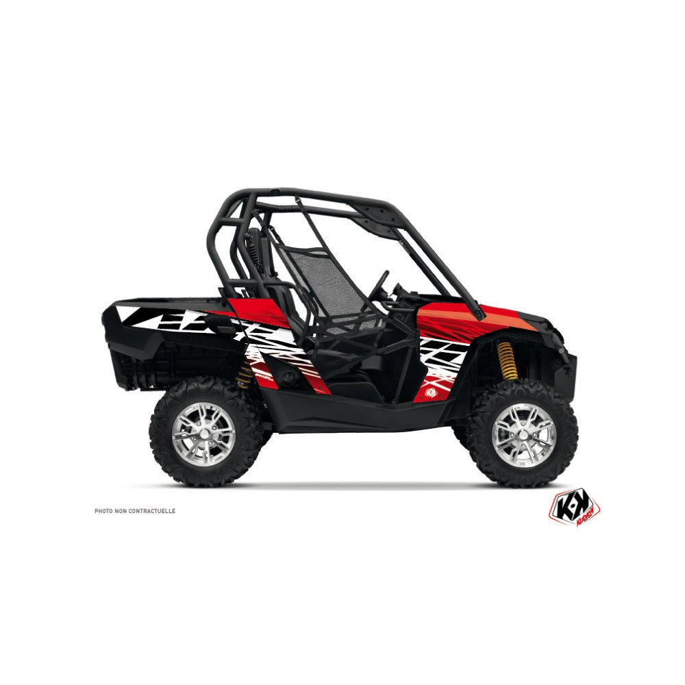 Kit Déco SSV Eraser Can Am Commander Rouge Blanc (2012-2018)