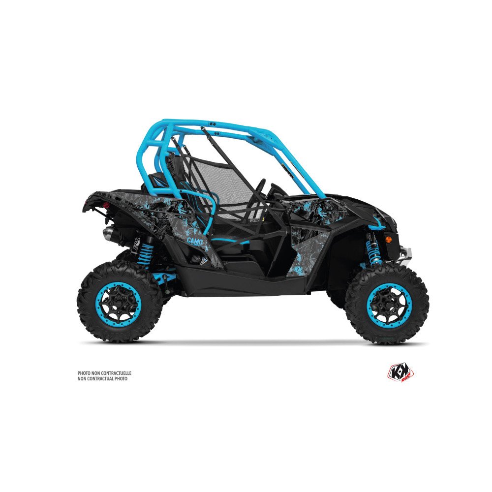 Kit Déco SSV Camo Can Am Maverick Noir Bleu (2013-2017)