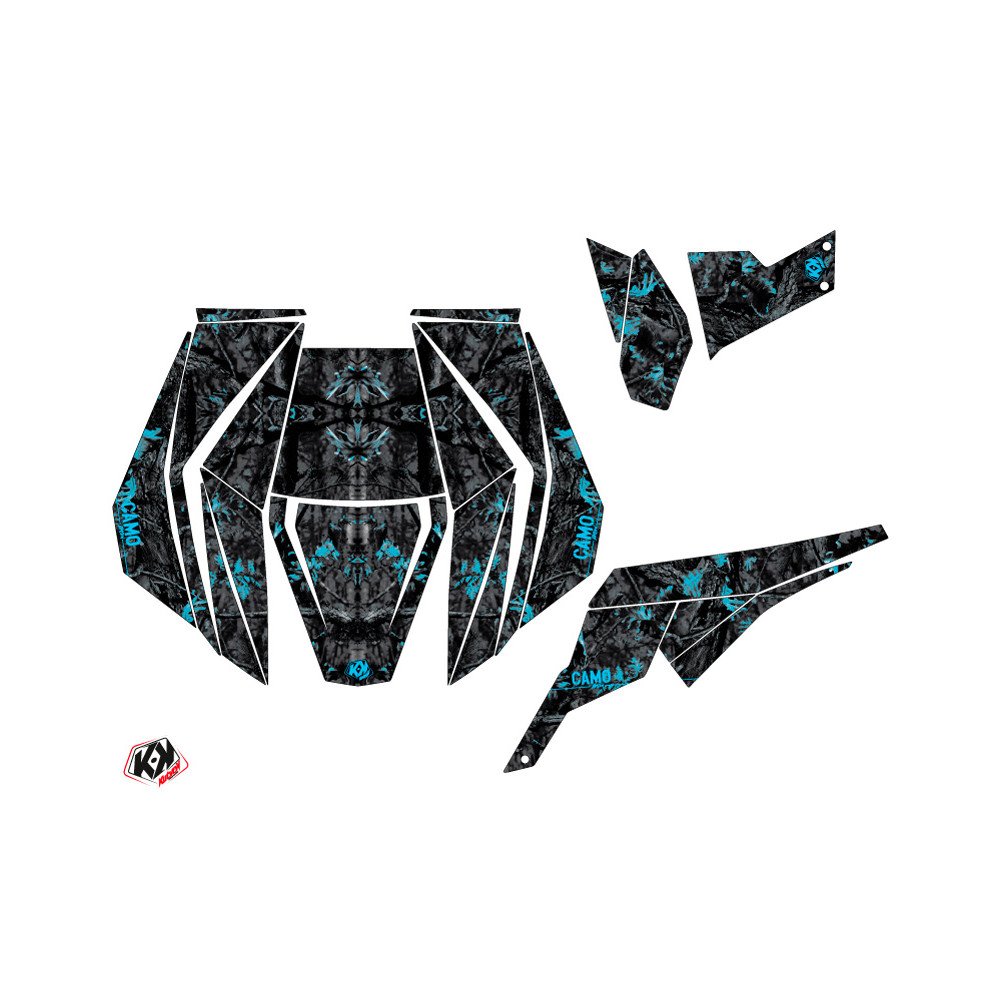Kit Déco SSV Camo Can Am Maverick Noir Bleu (2013-2017)