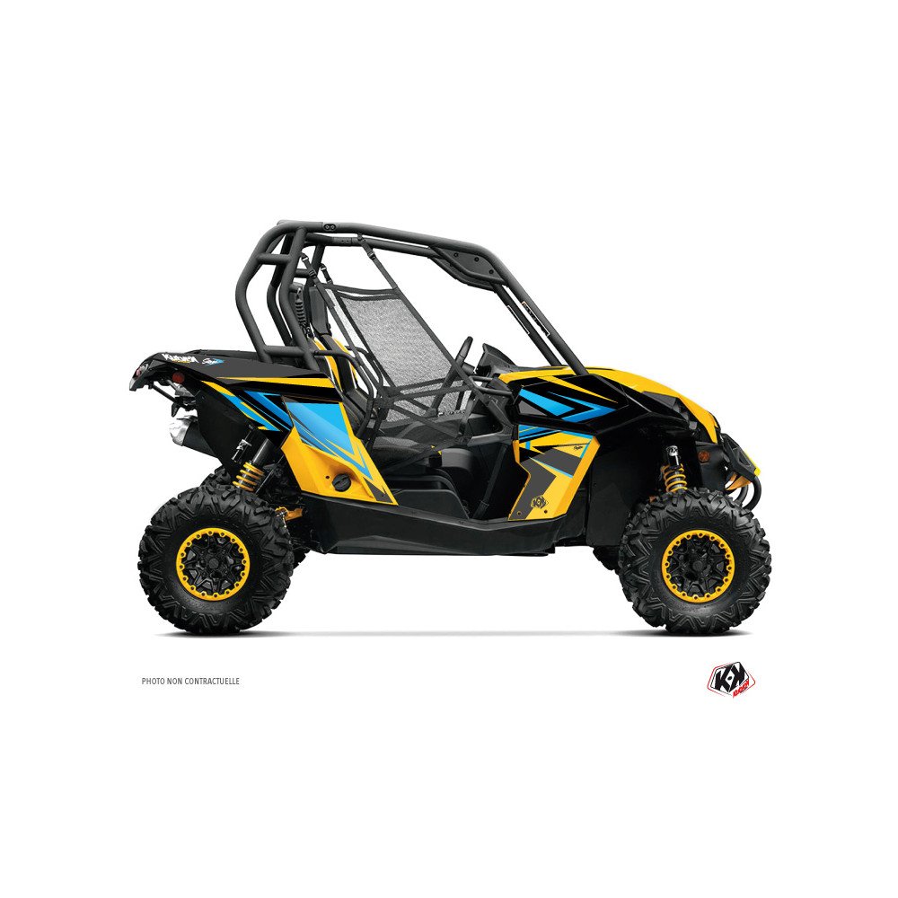 Kit Déco SSV Stage Can Am Maverick Jaune Bleu (2013-2017)