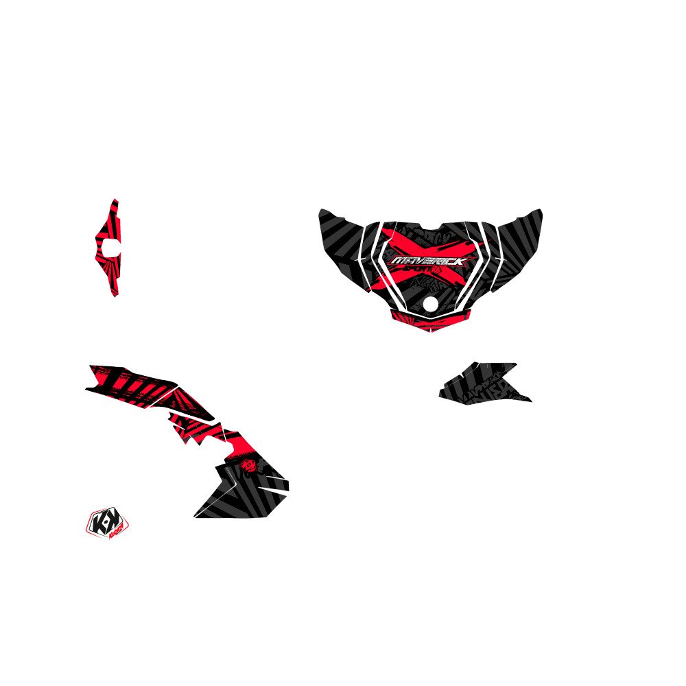 Kit Déco SSV Kollector Can Am Maverick Sport Noir Rouge (2018-2023)