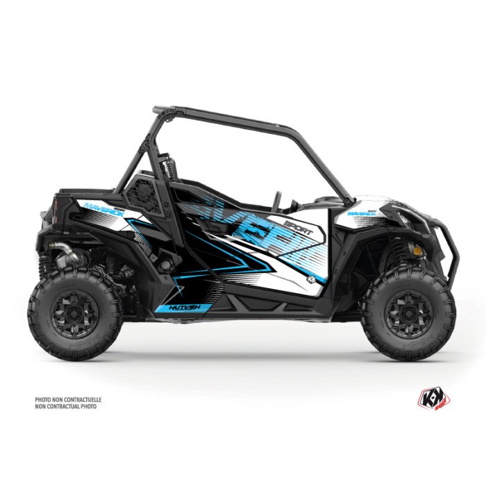 Kit Déco SSV Kallin Can Am Maverick Sport Avec Portes Blanc Bleu (201