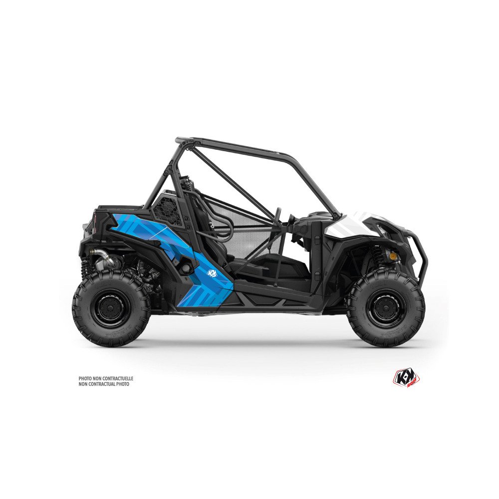 Kit Déco SSV Kinetik Can Am Maverick Trail Blanc Bleu (2018-2023)